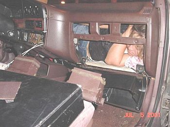 illegal alien hiding in dashboard