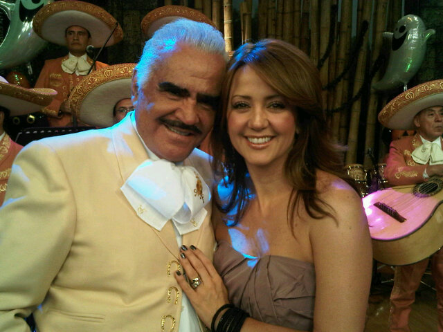 Vicente Fernandez and Andrea Legarreta
