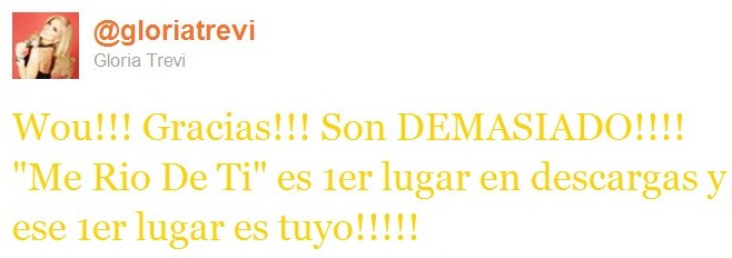 gloria trevi twitter, tweet